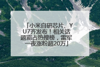 小米自研芯片、YU7齐发布！相关话题霸占热搜榜，雷军一夜涨粉超20万